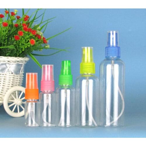 10/20/50/100ml Refillable Spray Bottle Empty Cosmetic Containers Plastic Atomizer Portable Travel Perfume Bottle