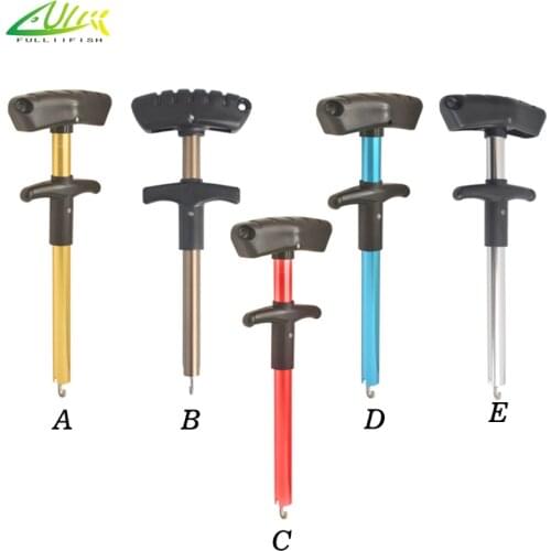 FULLIIFISH T-Type Portable Hook Remover 17cm/24cm Aluminum Easy Fish Hook Disgorger 5 Colors Decoupling Device Lure Fishing Tool