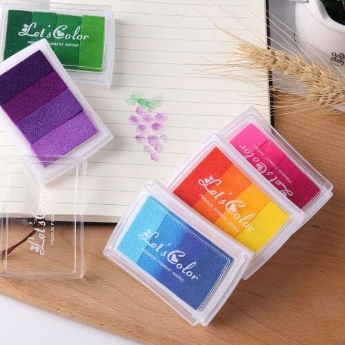 Gradient Color Inkpad Sponge Water-based Ink pad Signet For Paper Wood Craft Rubber Stamp Seal for DIY Scrapbook