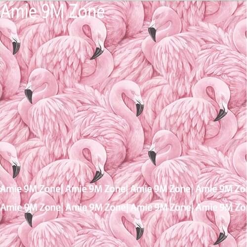 Tuya Art pink flamingos pattern design for bed room wallpapers wallcovering wall decor usage classic and modern style