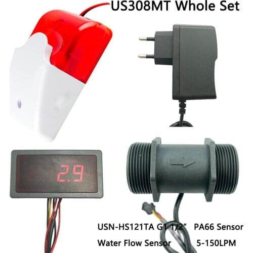 US308MT Flow Rate Meter Alarmer USN-HS121TA 5-200L/min Nylon hall effect water flow sensor CE certificate iSentrol Electronics