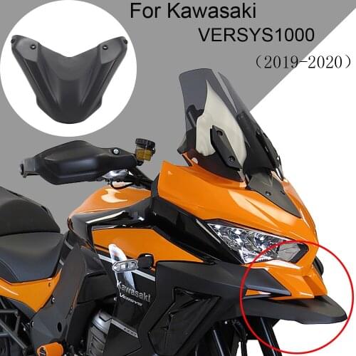 Motorcycle Front Wheel Fender Cover Beak Nose Cone Extension Cowl Black For Kawasaki Versys 1000 2019 2020 VERSYS1000