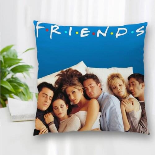 High Quality Custom Classic Friends TV Show Square Pillowcase Zippered Bedroom Home Pillow Cover Case 20X20cm 35X35cm 40x40cm