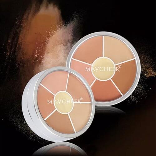 MAYCHEER Foundation Cream Six-color Concealer Cosmetics Makeup Contour Palette Face Long Lasting Waterproof Camouflage Palette