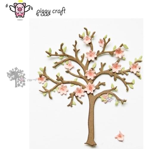 Piggy Craft metal cutting dies cut die mold Flower tree decoration Scrapbook paper craft knife mould blade punch stencils dies