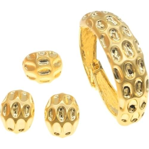 New design copper alloy gold-plated fashion jewelry set ladies party dating banquet wedding gift B0018