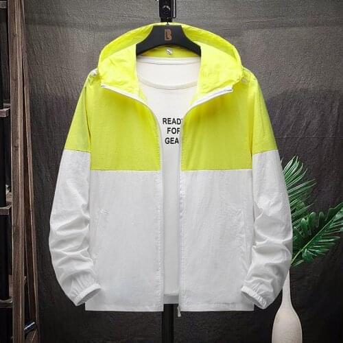 Ice silk sun protection clothing mens ultra-thin summer 2021 new hooded breathable anti-sat clothing summer jacket