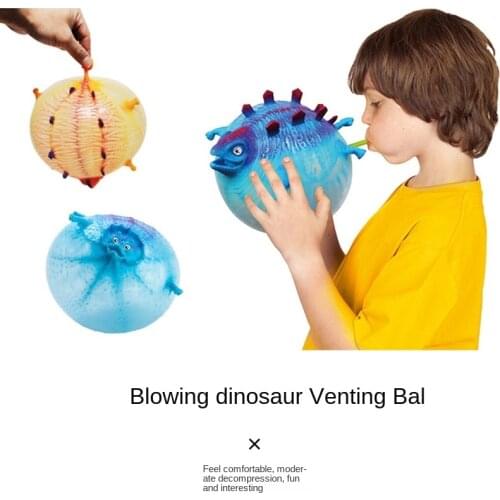 Popular Creative New Strange Toys Tpr Safety And Environmental Protection Material Blow Animal Vent Inflatable Dinosaur Bobball