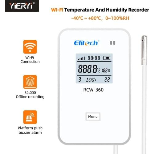 RCW-360 Tuya wifi Temperature Data Logger Wireless Remote humidity Monitor Cloud Data Storage IP 64 Protection