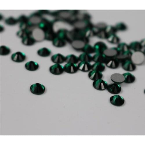 Size s3 Dark Green Glitter Rhinestones Non Hot Fix FlatBack Strass Sewing & Fabric Garment Rhinestone Nail Art Stone