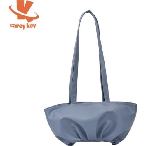 CAREY KEY PU Leather Crossbody Bags Women Summer Armpit Bag Ladies Shoulder Bags Female Travel Handbags Totes