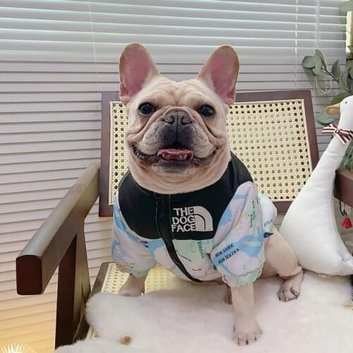 Reflective Pet Clothes Waterproof Dog Jacket Winter Warm Pet Dog Coat The Dog Face Fashion Pattern Dog Cat Puppy Costume 2021