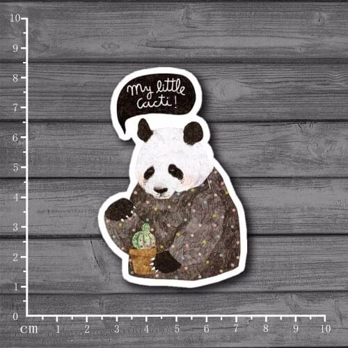 Warm Panda Waterproof Laptop Notebook Skin Stationery Stickers Snowboard Luggag Decal For kid Toy Suitcase Stickers[single]