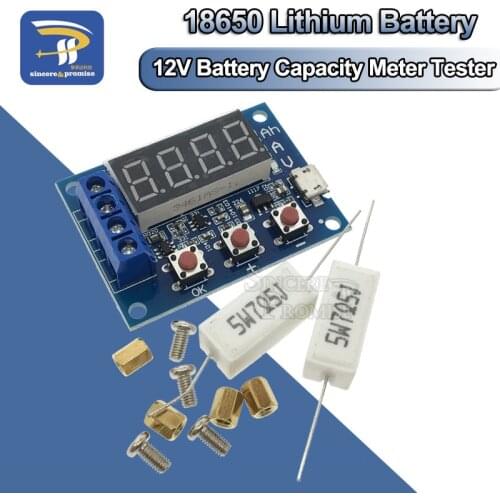 ZB2L3 Power Battery Capacity Tester LED Digital Li-ion Lithium 18650 External Load Battery Discharge Testing Analyzer Micro USB