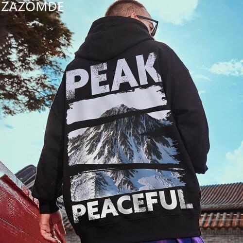 ZAZOMDE 2021 New Hoodies Men Sweatshirts Fleece Hooded Harajuku Hip Hop Hoodie Casual Print Men Hoodie Winter Pullovers Hoody