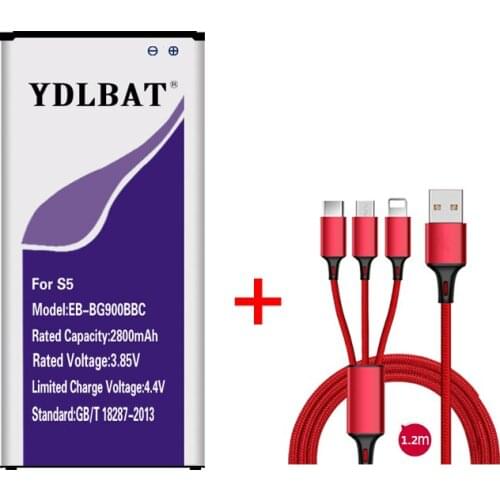 YDLBAT 2800mAh EB-BG900BBC Battery for Samsung Galaxy S5 I9600 SM-G900 G900S G900F G900T G900R4 G900P G9008V