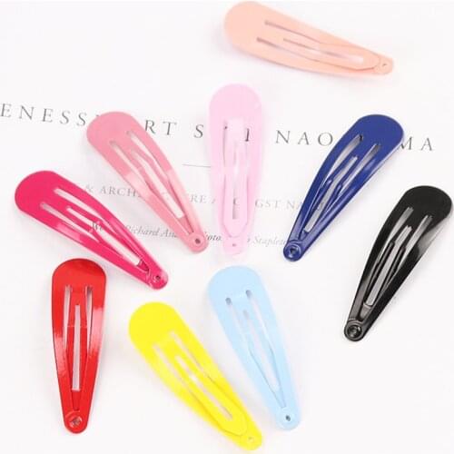 50pcs Solid Hair Clip for Children Kids Snap Hair Clip Pins for Baby Girls Hair Accessories Hairpins Cute Metal Barrettes