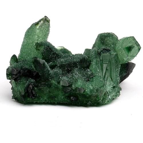 Green crystal cluster home lucky town house evil spirits ornaments original stone degaussing Feng Shui transshipment