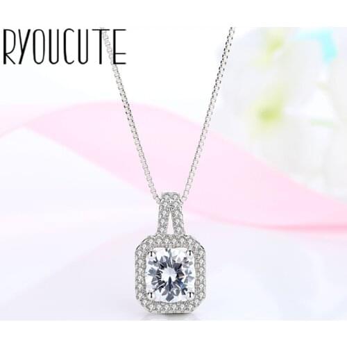 Bohemian New Silver Color Square Necklaces For Women Gift Long Charm Necklaces 2019 Collar Fashion Jewelry Wholesale