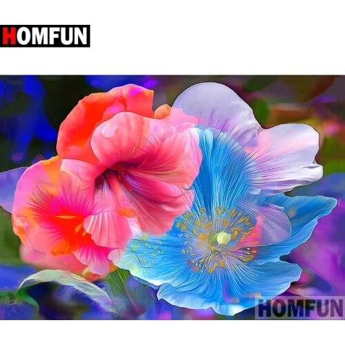 HOMFUN Full Square/Round Drill 5D DIY Diamond Painting "Flower landscape" Embroidery Cross Stitch 3D Home Decor Gift A13363