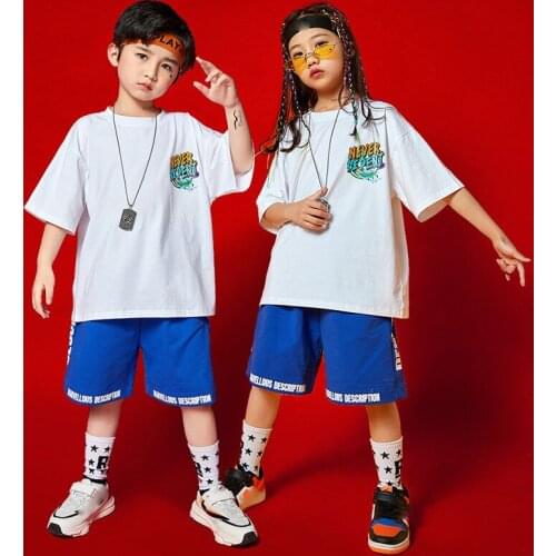 ChildrenS Day Jazz Street Dance Suits Boys Hip Hop Summer Girls Jazz Dance Costumes Modern Dance Hip Hop Rave Clothes DQS6896