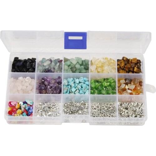 Irregular Chips Stone Beads Kit Pendants Charms for Jewelry Earring Making