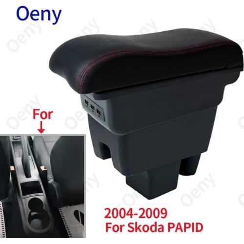 For Skoda RAPID Armrest Retrofit For Volkswagen Polo 2020 Car Armrest box Center Storage box car accessories Interior USB