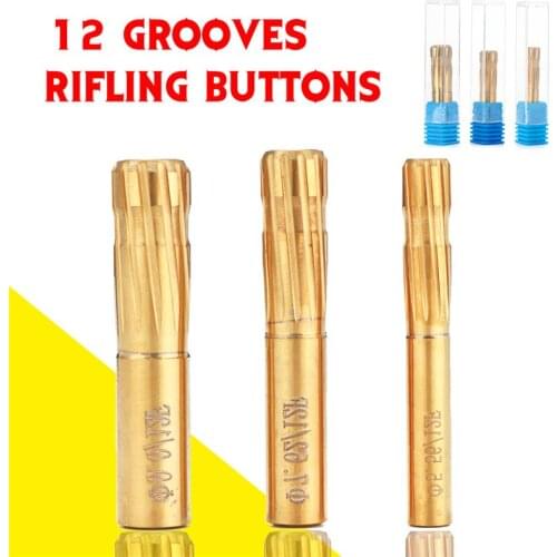 12 Grooves Flutes Reamer 5.56-9cm Push Rifling Button Chamber Milling Cutter Reamer Precision Double Layer Blade Machine Tool