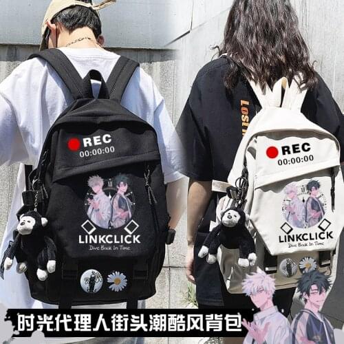 Shiguang Daili Ren Cheng Xiaoshi Lu Guang High Capacity Backpack Schoolbag Laptop Shoulder Bag Fashion Student Knapsack Cosplay