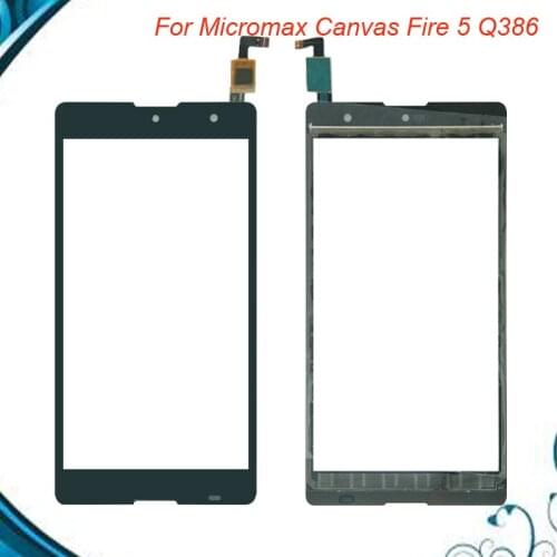 New touch For Micromax Canvas Fire 5 Q386 touch Screen Front Glass Panel Digitizer Repair Replacement For For Micromax Q386