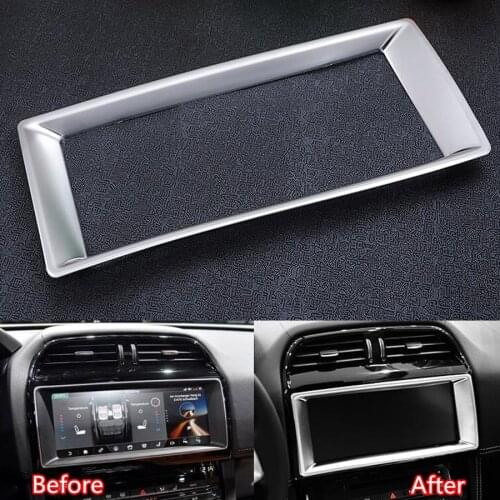 YAQUICKA For Jaguar F-PACE F Pace 2016 Car Interior Touch Screen Navigation GPS Frame Trim Styling Car-covers Sticker ABS