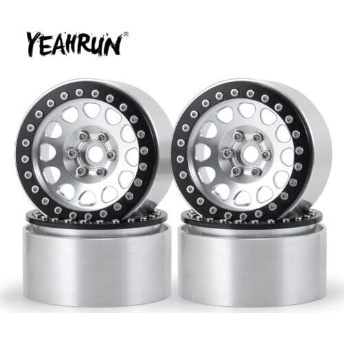 YEAHRUN 4pcs/set 2.2inch Aluminum Beadlock Wheel Rim 35mm Width for AXIAL Wraith 90018 1/10 RC Rock Crawler Car Parts