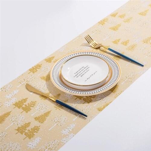 1pcs 28x275cm Gold Red Gray Gold Snowflake Table Runner For Party Table Cloth Christmas Decoration Table Runners For Home