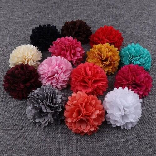 4Pcs Flower Patch Flower Applique Fabric Patches For Dress Hair Clothes Fabric Flowers For Dresses Craft Supplie