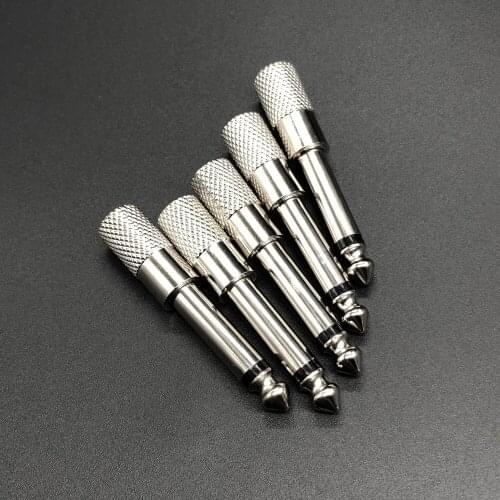 5pcs 6.3mm 1/4" Male Plug to 3.5mm 1/8" Female Jack Mono Headphone Audio Adapter Home Connectors Adapter Microphone