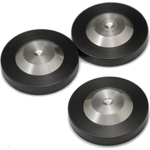 8pcs 49X13mm Speaker Amplifier Spike Feet base Pad Stainless Steel Graphite polymer stand Foot Pad