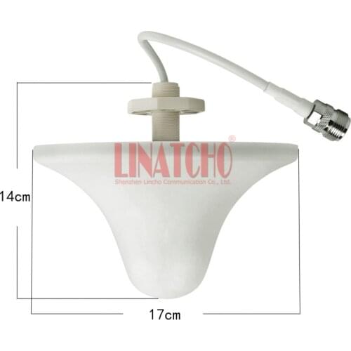 800-960MHz 1710-2500Mhz 3dB omni indoor ceiling antenna for GSM CDMA WCDMA signal repeater booster