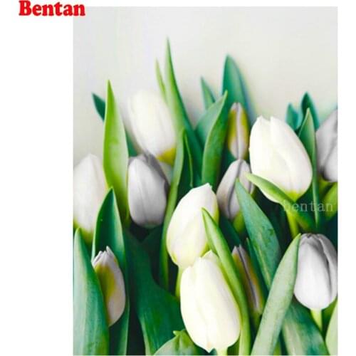 5D DIY Diamond Painting Kit Lily green leaves Full Drill square round Rhinestone Diamond Embroidery Cross Stitch Wall Decoration