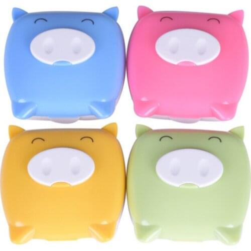 Cute Unisex Pig Cartoon Contact Lens Case Companion Box Contact Lenses Box
