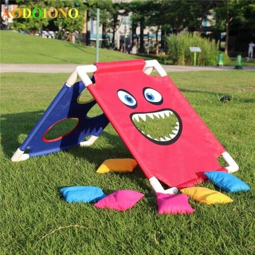 Kindergarten Throwing Sandbag Game Set with Bag Train Kids Hand-eye Coordination Game Fun Sports Props Sandbag Throwing Game