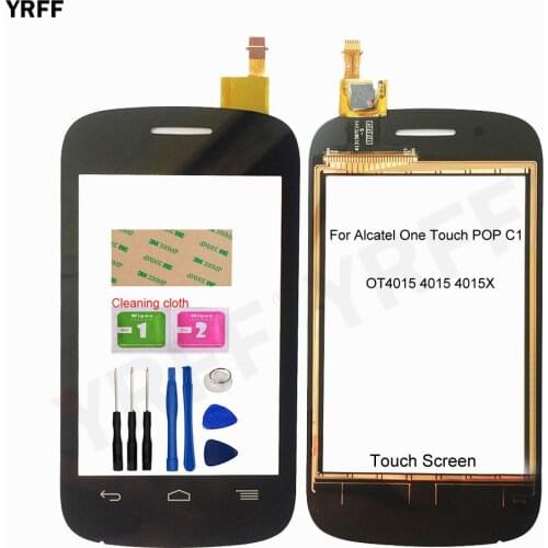 For Alcatel One Touch POP C1 OT4015 4015 4015X OT4016 Touch Screen Panel Digitizer Sensor Glass Panel Lens Assembly Parts