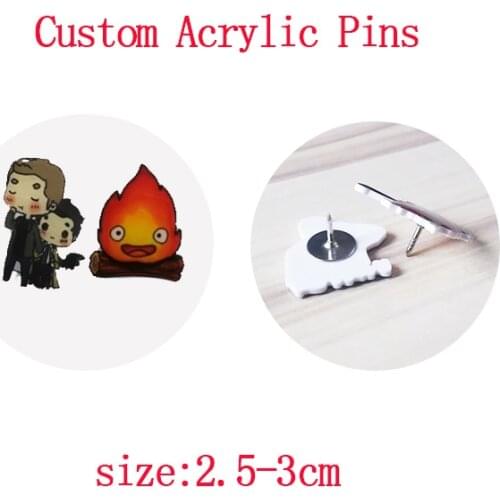 Custom Personalize Acrylic Lapel Pin Badge Pins OMG Resin Epoxy OMG
