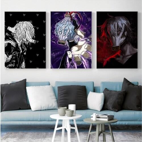 Canvas painting nordic poster my hero academy Tomura Zhiliang cartoon character modular picture wall artist home decoration