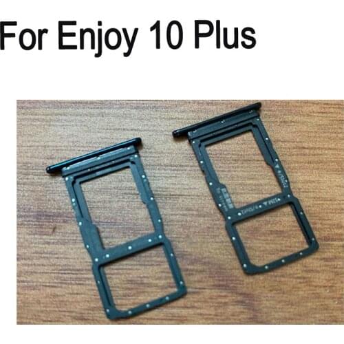 100% Silver SIM Card Tray For Huawei Enjoy 10 Plus SD Card Tray SIM Card Holder SIM Card Drawer For Huawei Enjoy10 Plus Parts