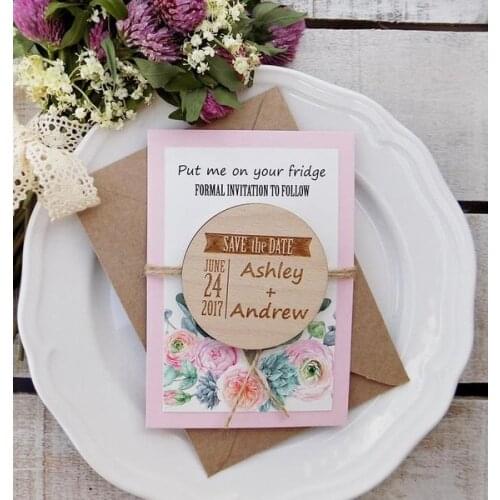 Save The Date Magnet, Wood Save the Dates, Wedding Invitation, Wedding Favors, Rustic Wedding Party Decoration Supplies