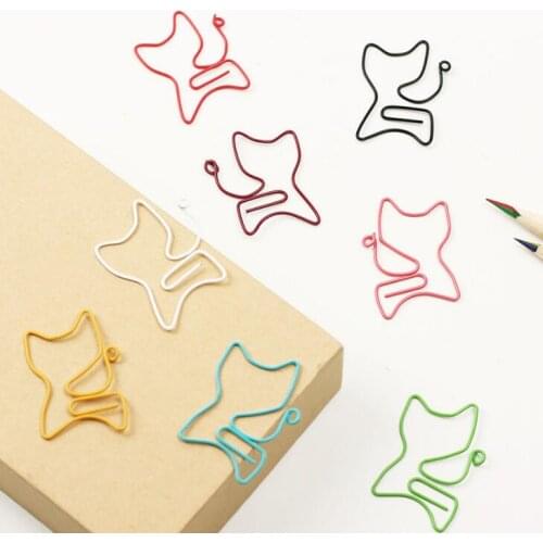 Cat Shape Metal Bookmark Clip Memo Clip Paper Clip Bookmark DIY Novelty Office Learn Stationery LX2401
