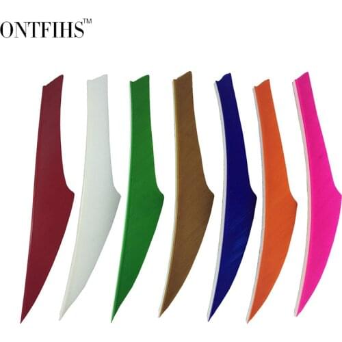 50Pcs ONTFIHS New 4" King RW Arrrow Feather Fletchings Archery Hunting and Shooting Arrow Accessories Fletches Real Feathers