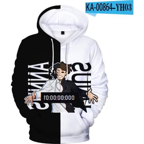 2020 New TV Unus Annus Hoodies Black And White 3D Sweatshirts Men Women Casual Autumn Winter Harajuku Hoodie Pullover