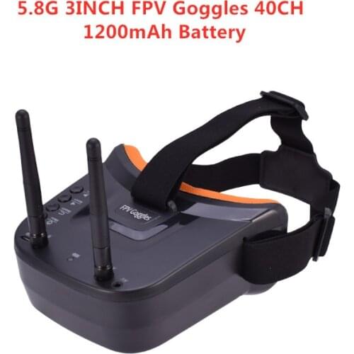 5.8G FPV Goggles 40CH Dual Antennas Monitor Video Glasses With 3Inch HD LCD 1200mAh Battery for RC Racing Drone With Camera