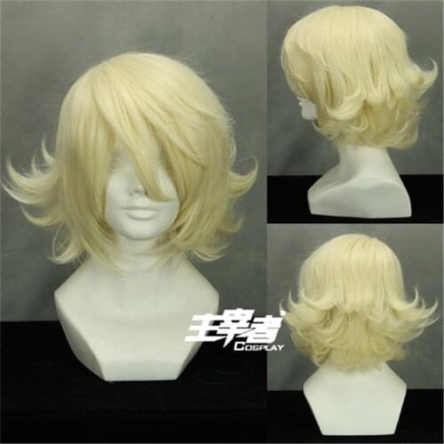 TIGER & BUNNY Barnaby Brooks Jr. cosplay wig Barnaby Brooks Jr. Blonde Short Heat-resistant Fiber Hair Wigs